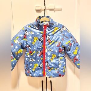 Disney Blue and Red Character Puffer Jacket
